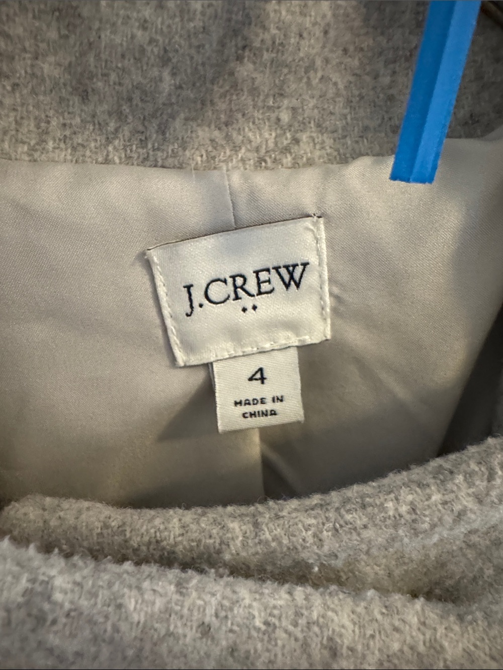 J. Crew Light Gray Wool Blend Collar Coat - Picture 2 of 4